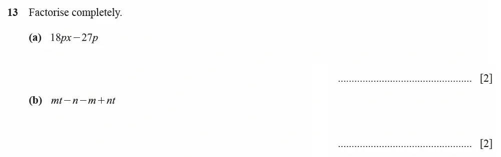 Question 13(a, b) - Cambridge IGCSE Maths Past Papers - Extended Calculator June 2022 - Paper 23