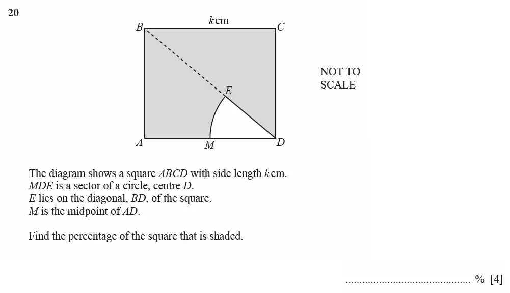 Question 20 - Cambridge IGCSE Maths Past Papers - Extended Calculator June 2022 - Paper 23
