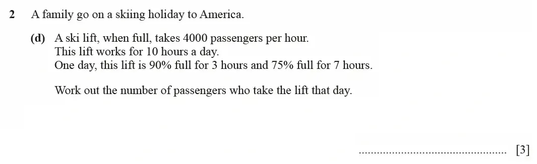 Question 02(d) - Cambridge IGCSE Maths Past Papers - Core Calculator March 2021 - Paper 3