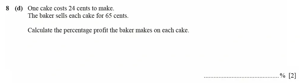 Question 08(d) - Cambridge IGCSE Maths Past Papers - Core Calculator March 2021 - Paper 3
