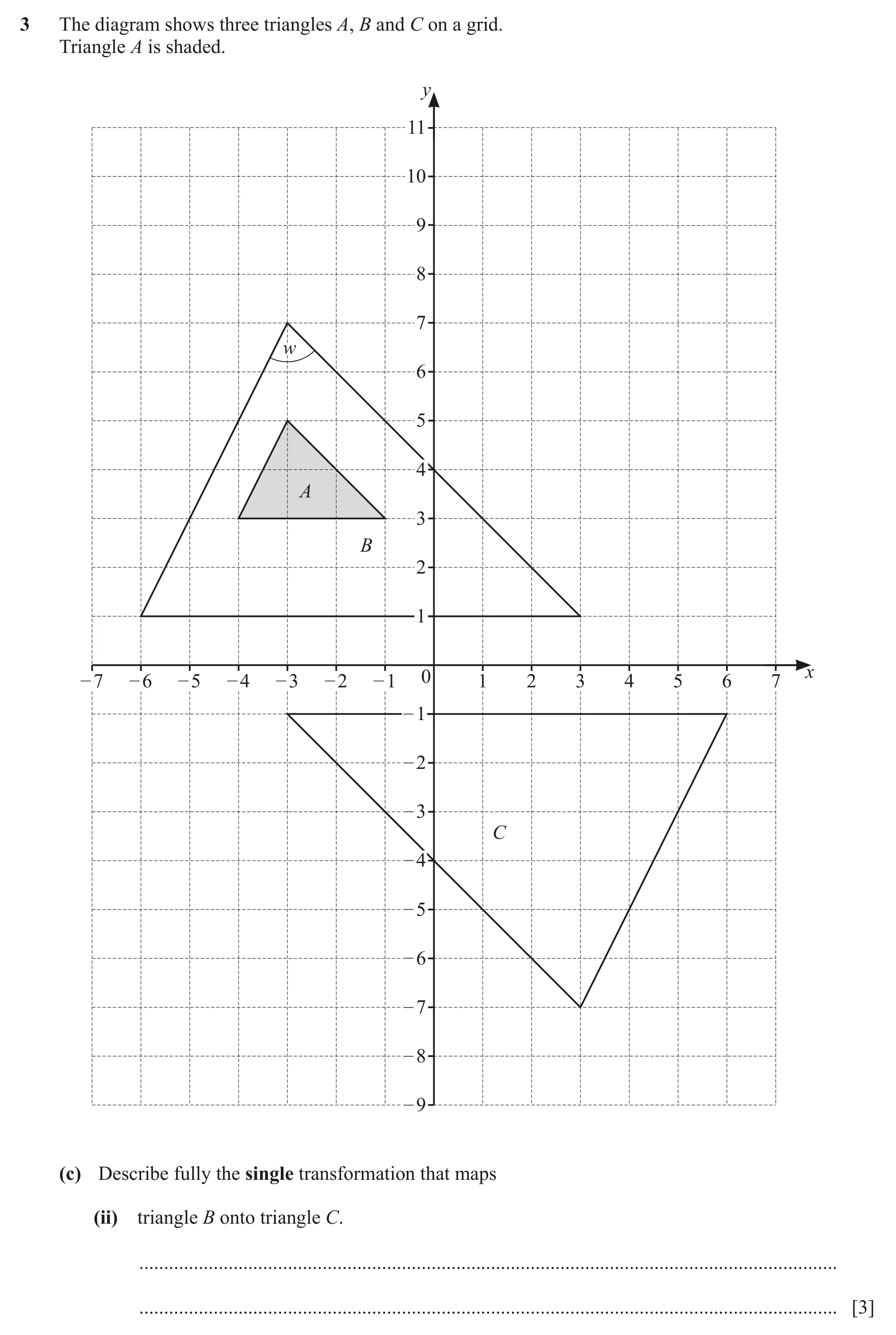 Question 3(c) (ii) - Cambridge IGCSE Maths Past Papers - Core Calculator March 2021 - Paper 3