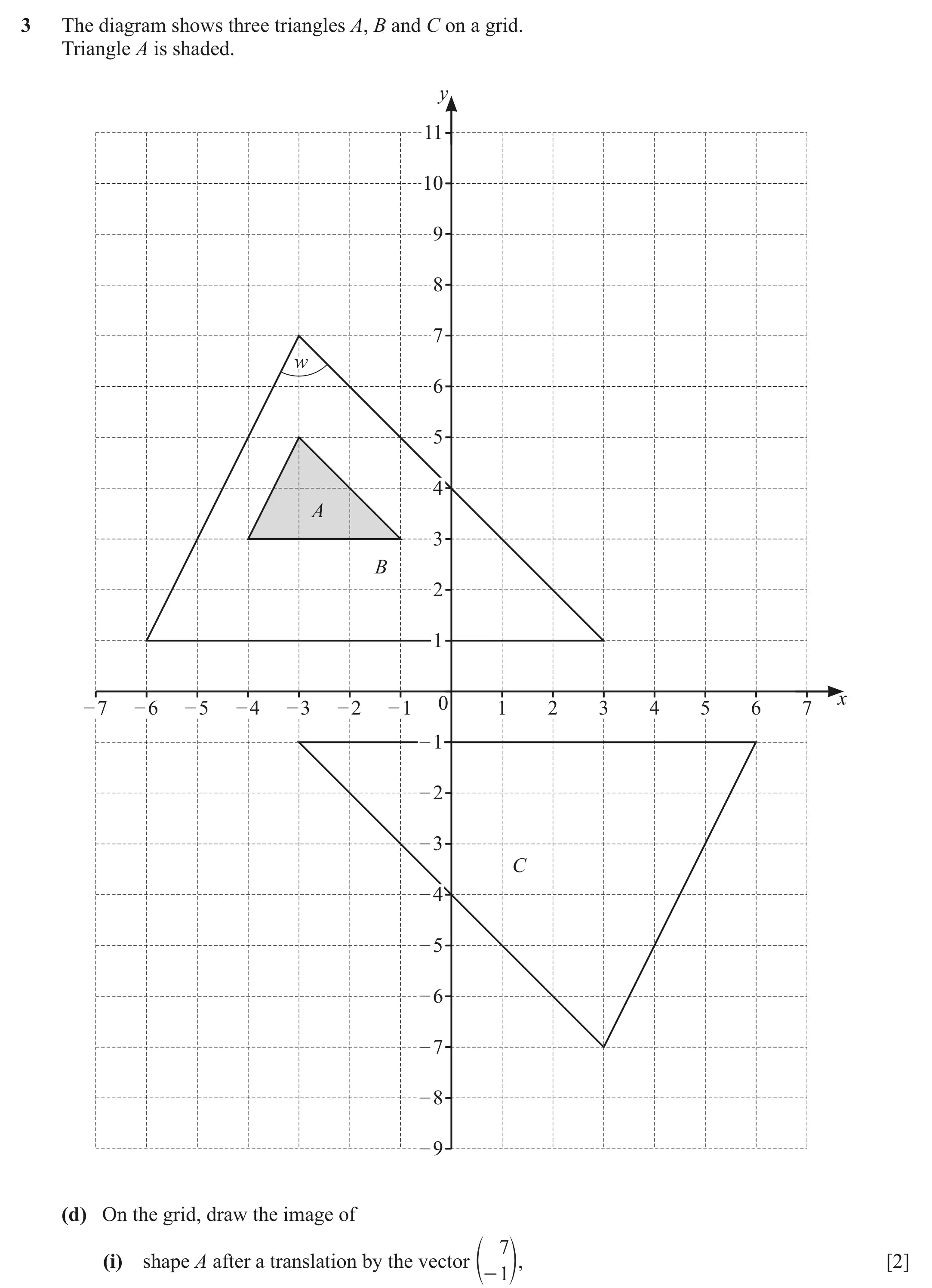 Question 3(d) (i) - Cambridge IGCSE Maths Past Papers - Core Calculator March 2021 - Paper 3