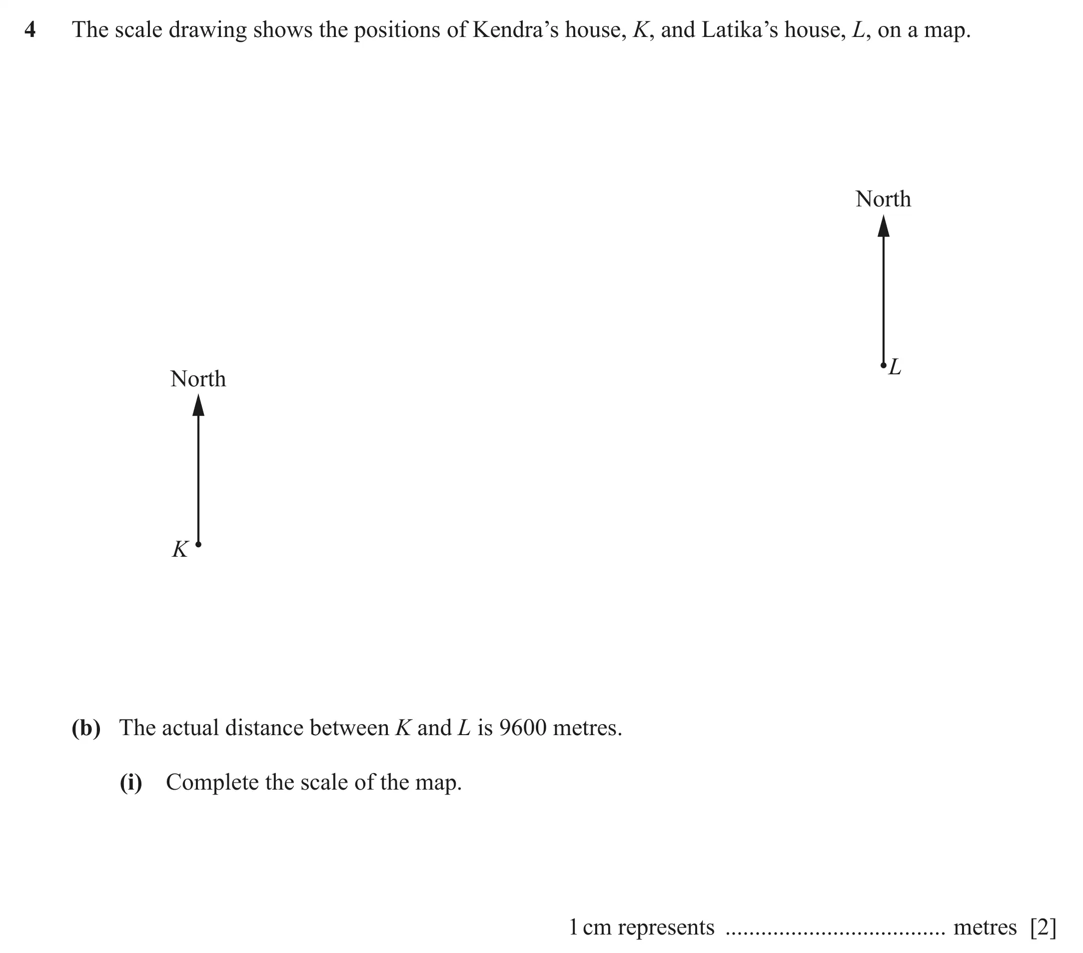 Question 4(b) (i) - Cambridge IGCSE Maths Past Papers - Core Calculator March 2021 - Paper 3