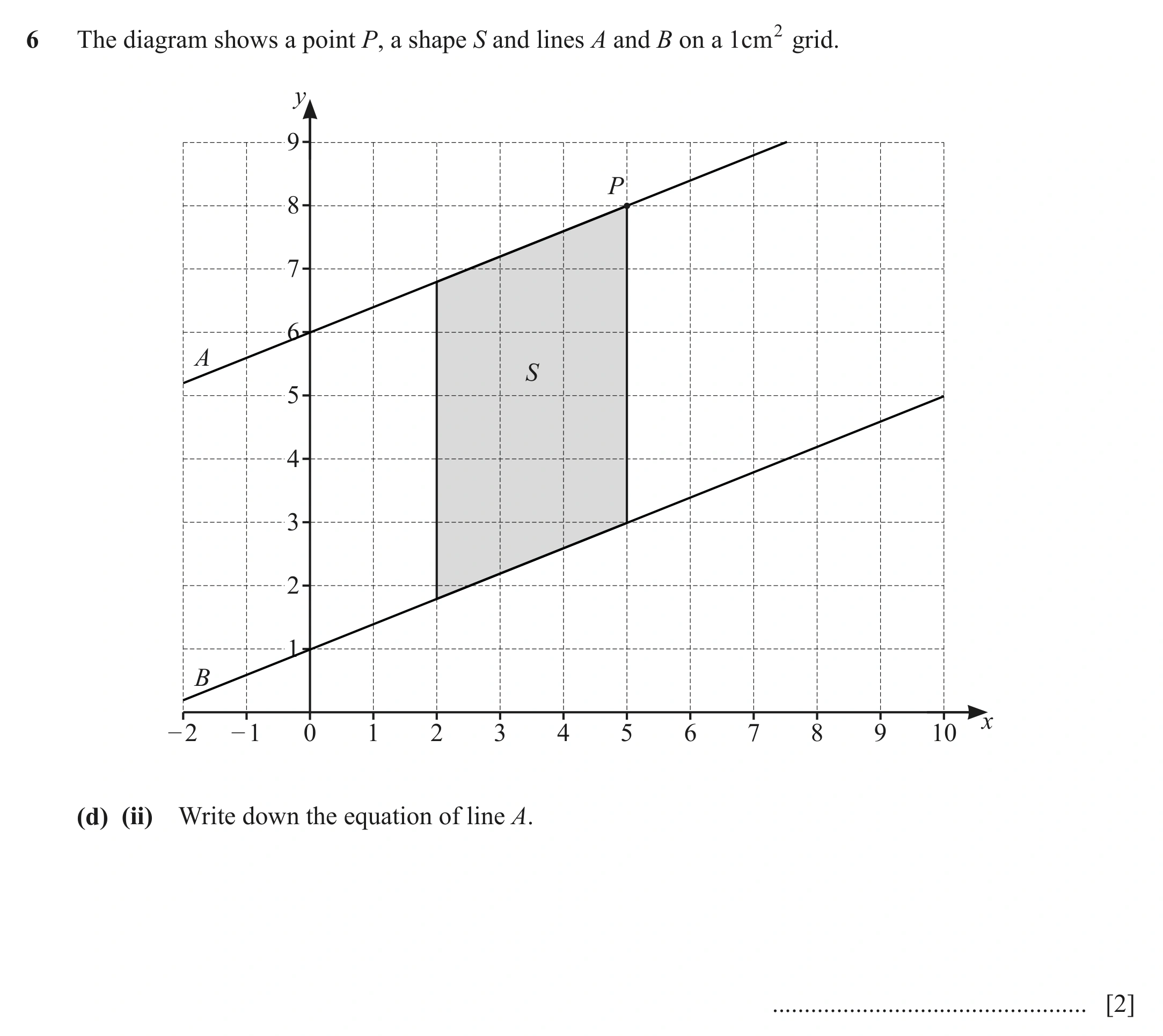 Question 6(d) (ii) - Cambridge IGCSE Maths Past Papers - Core Calculator March 2021 - Paper 3