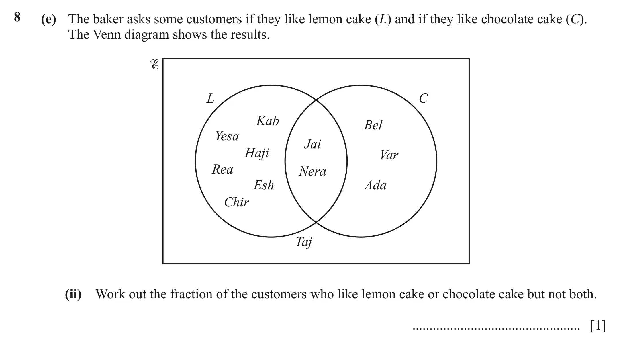 Question 8(e) (Ii) - Cambridge IGCSE Maths Past Papers - Core Calculator March 2021 - Paper 3
