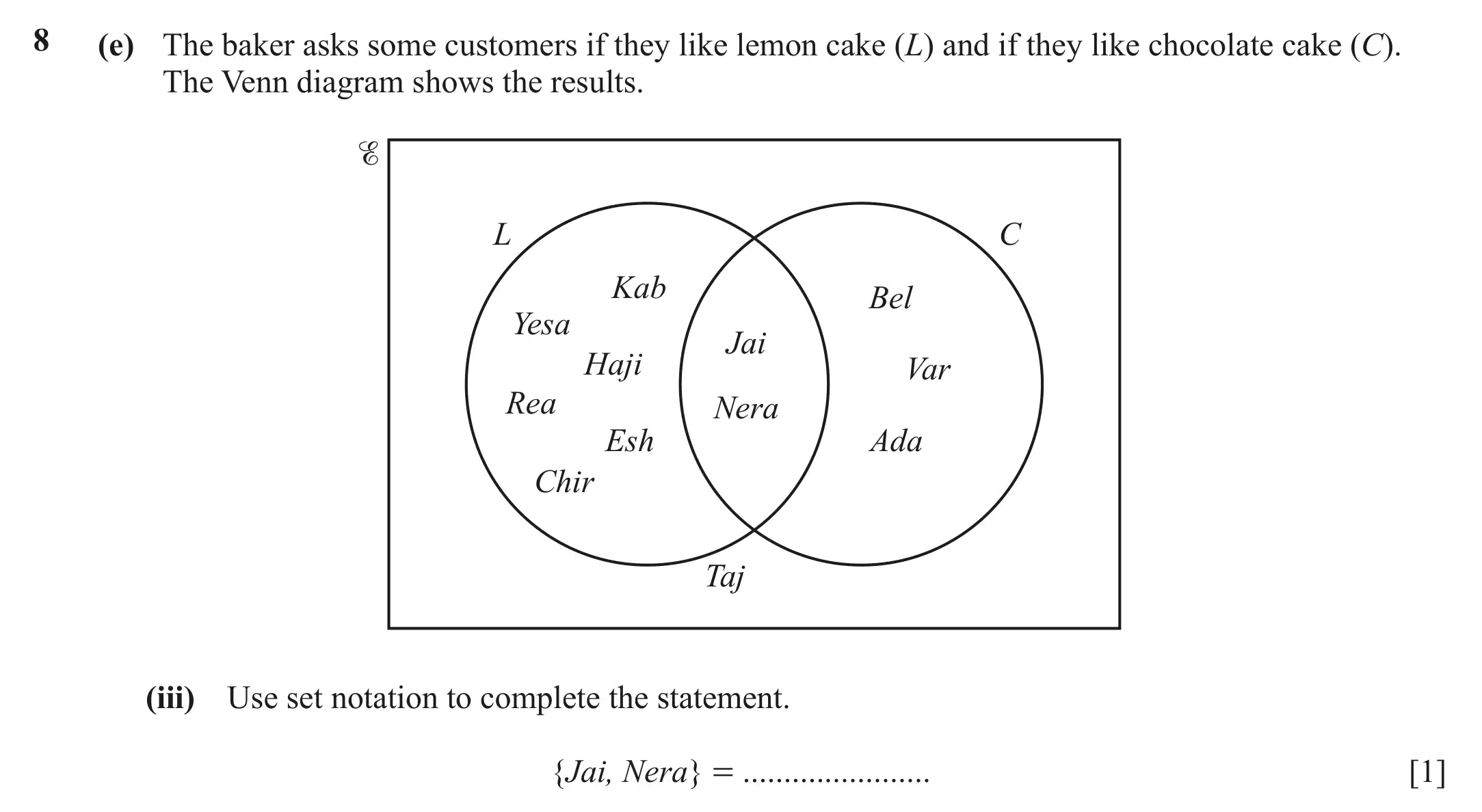 Question 8(e) (iii) - Cambridge IGCSE Maths Past Papers - Core Calculator March 2021 - Paper 3