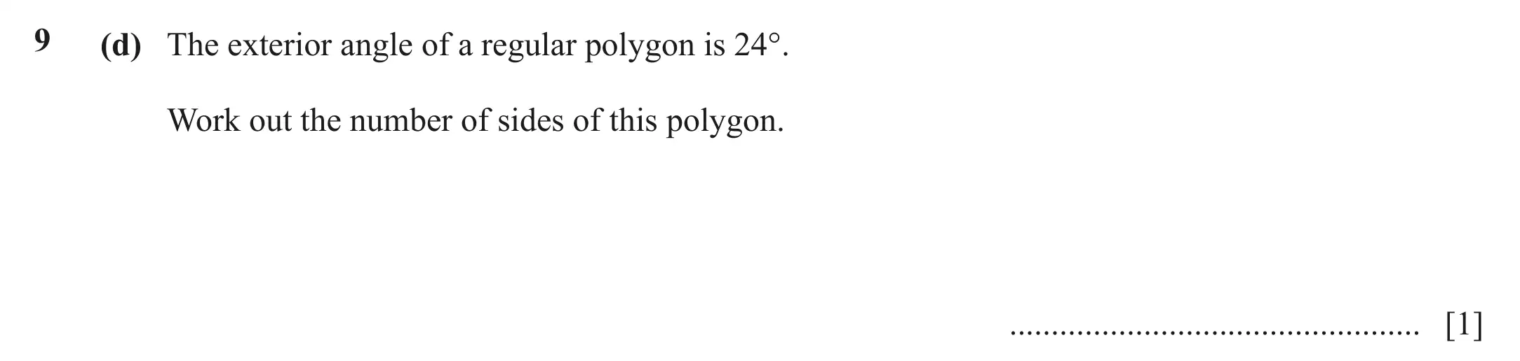 Question 9(d) - Cambridge IGCSE Maths Past Papers - Core Calculator March 2021 - Paper 3