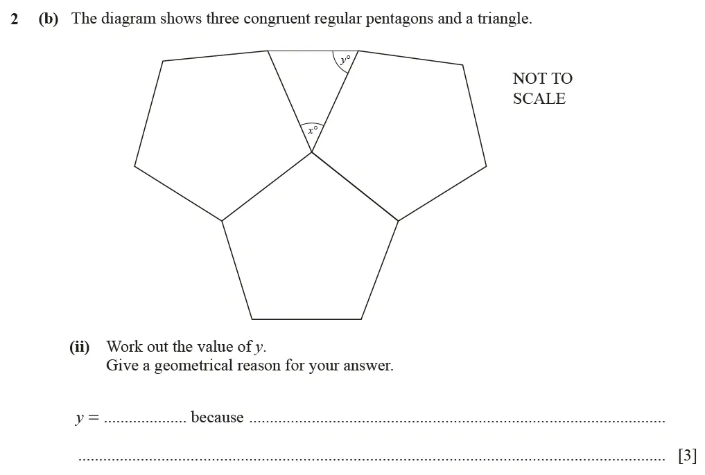 Question 02(b)(ii) - Cambridge IGCSE Maths Past Papers - Core Calculator March 2022 - Paper 3
