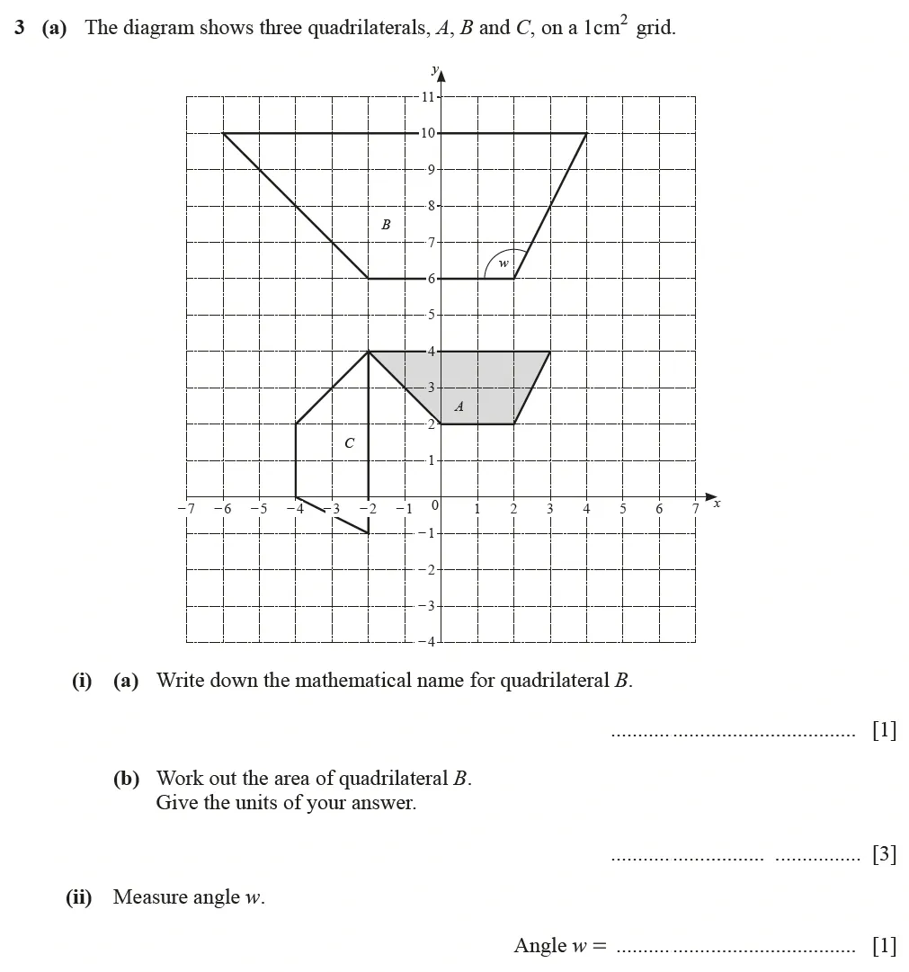 Question 03(a)(i)(ii) - Cambridge IGCSE Maths Past Papers - Core Calculator March 2022 - Paper 3