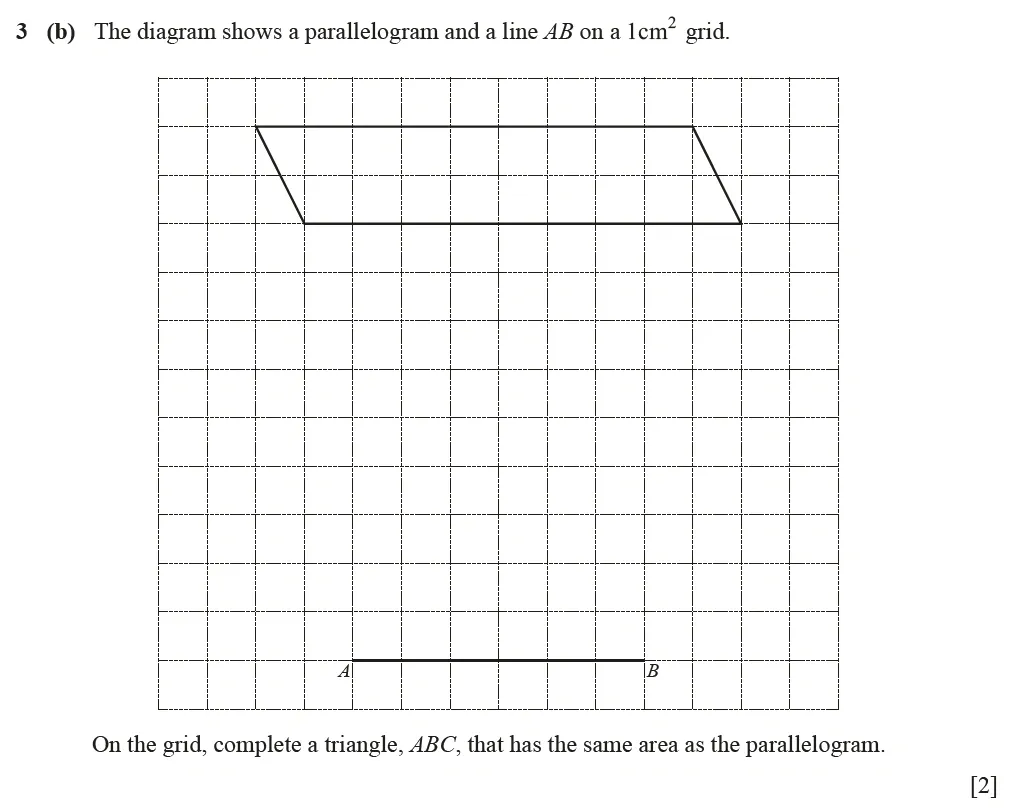 Question 03(b) - Cambridge IGCSE Maths Past Papers - Core Calculator March 2022 - Paper 3