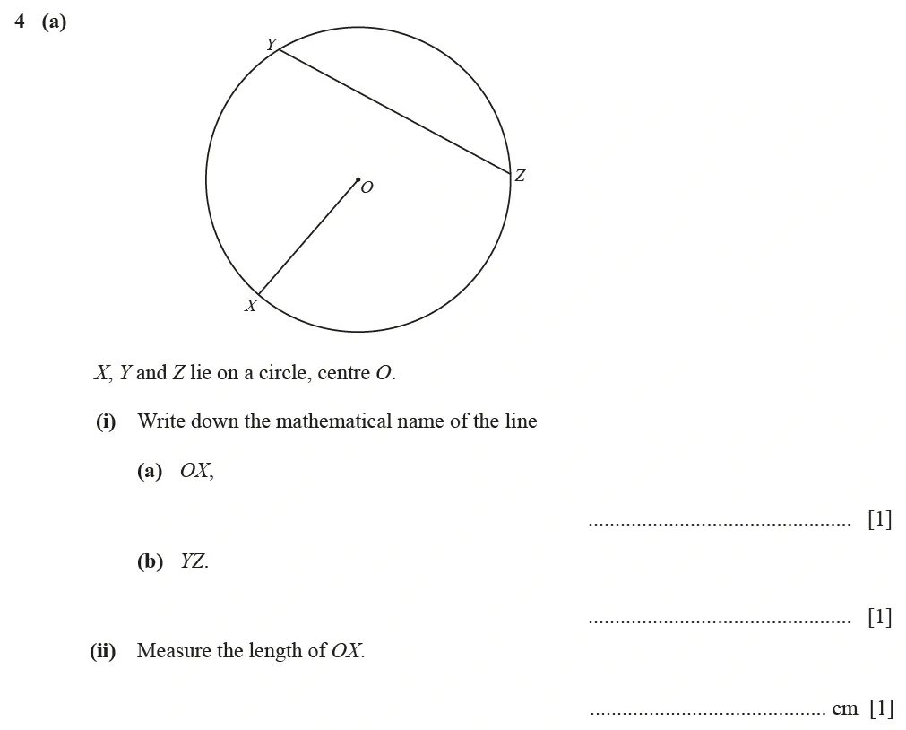 Question 04(a) - Cambridge IGCSE Maths Past Papers - Core Calculator March 2022 - Paper 3