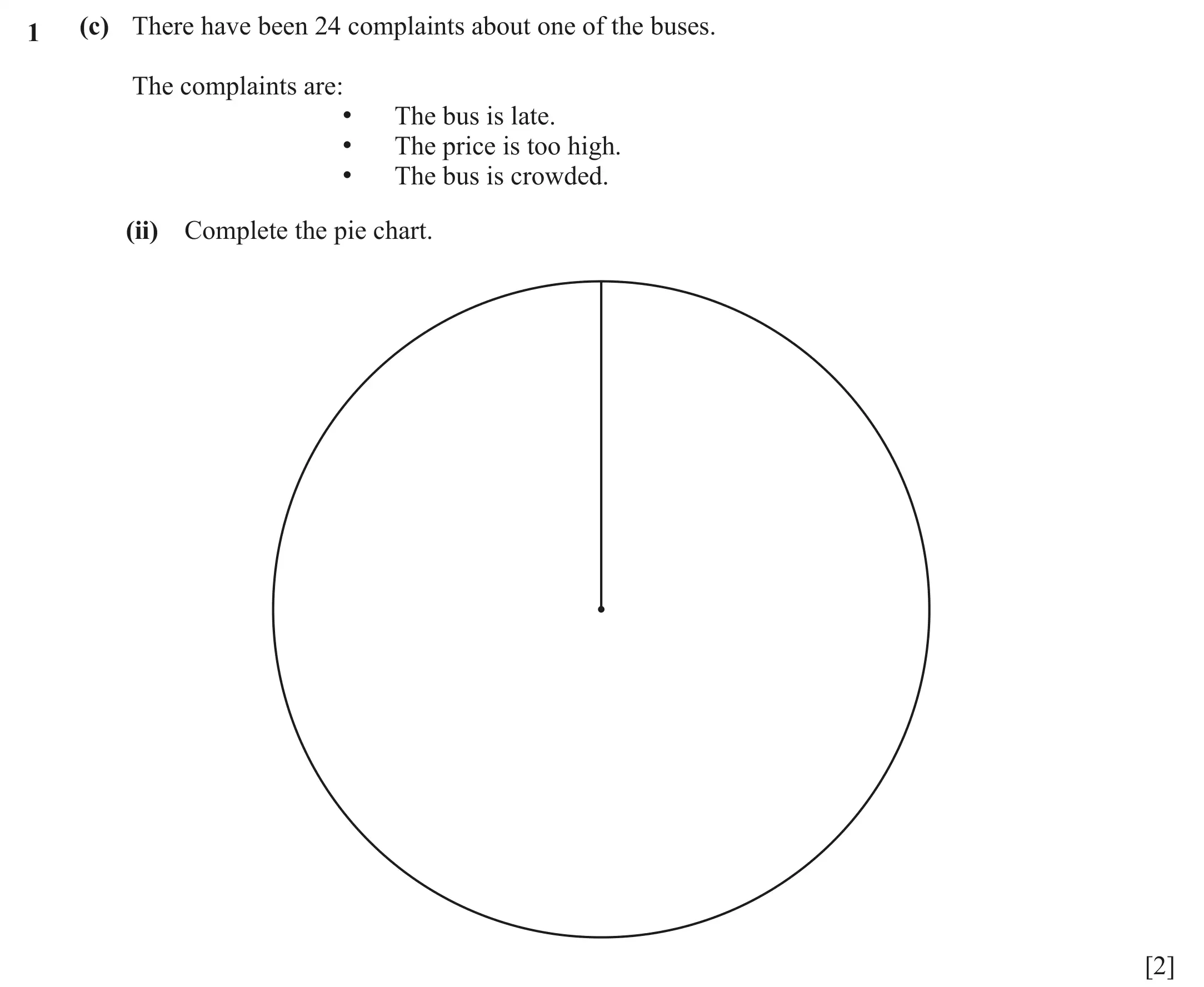 Question 1(c)(ii) - Cambridge IGCSE Maths Past Papers - Core Calculator March 2022 - Paper 3