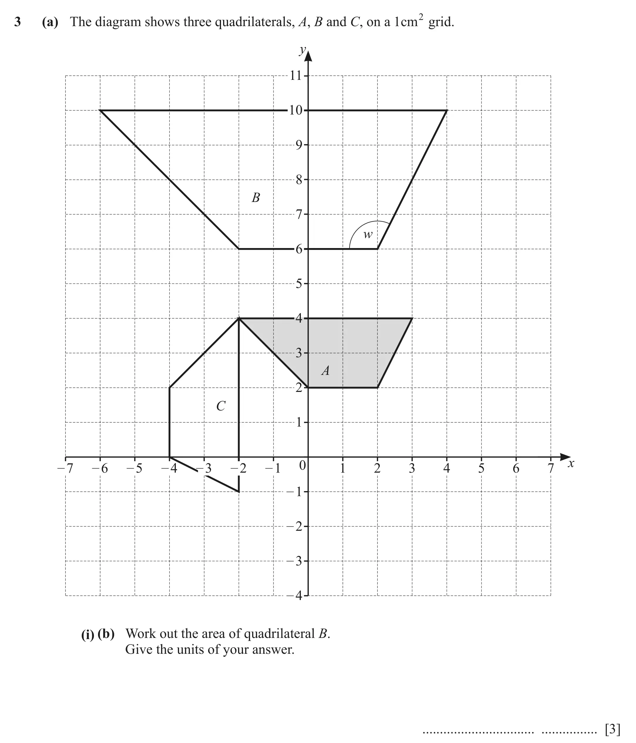 Question 3(a)(i)(b) - Cambridge IGCSE Maths Past Papers - Core Calculator March 2022 - Paper 3