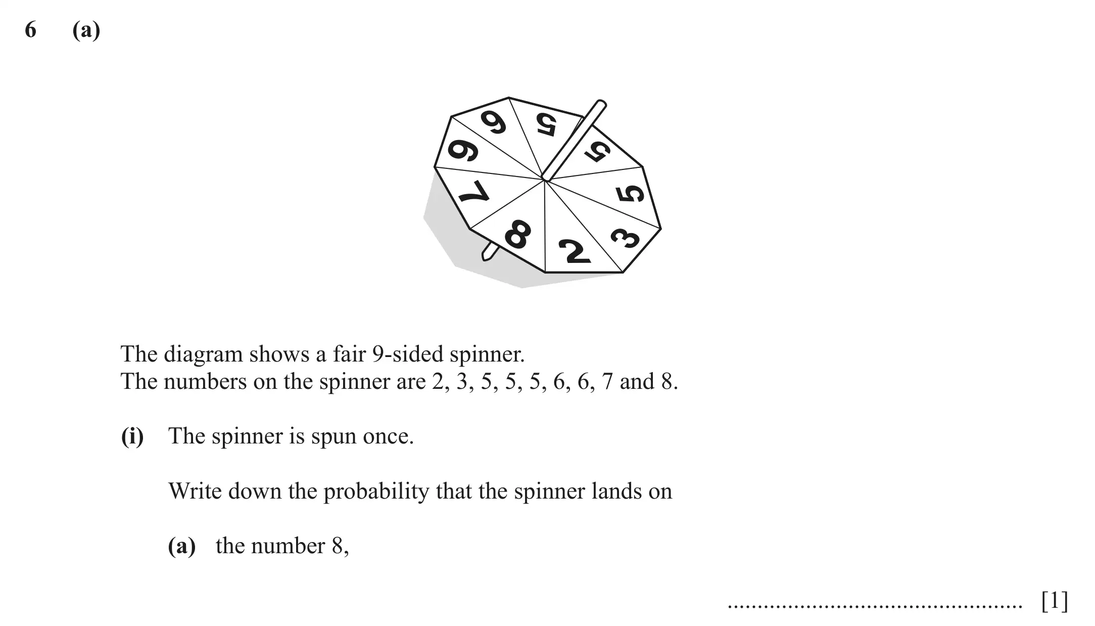 Question 6(a)(i)(a) - Cambridge IGCSE Maths Past Papers - Core Calculator March 2022 - Paper 3