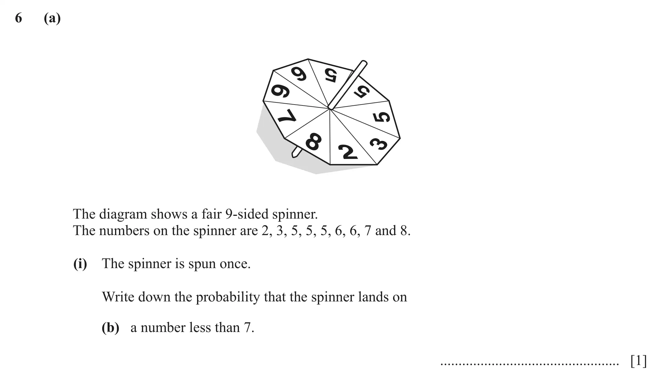 Question 6(a)(i)(b) - Cambridge IGCSE Maths Past Papers - Core Calculator March 2022 - Paper 3