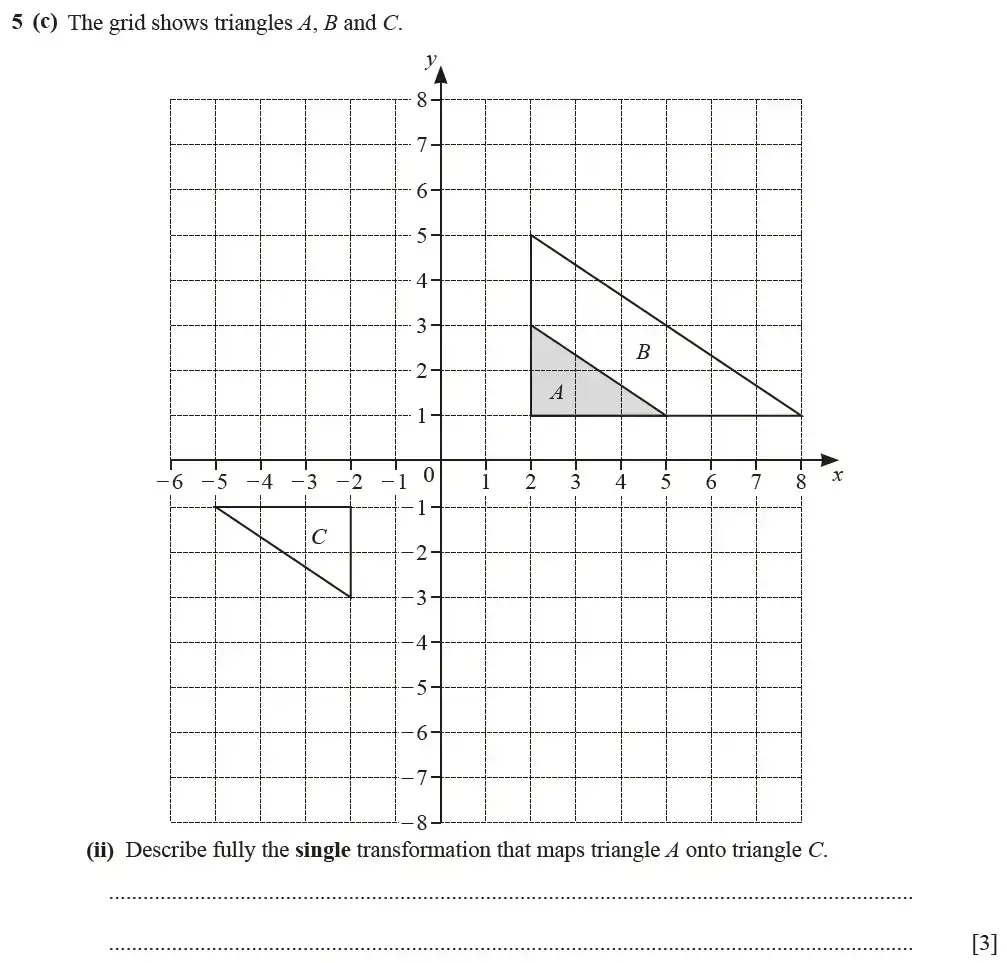 Question 05(c)(ii) - Cambridge IGCSE Maths Past Papers - Core Calculator June 2022 - Paper 31