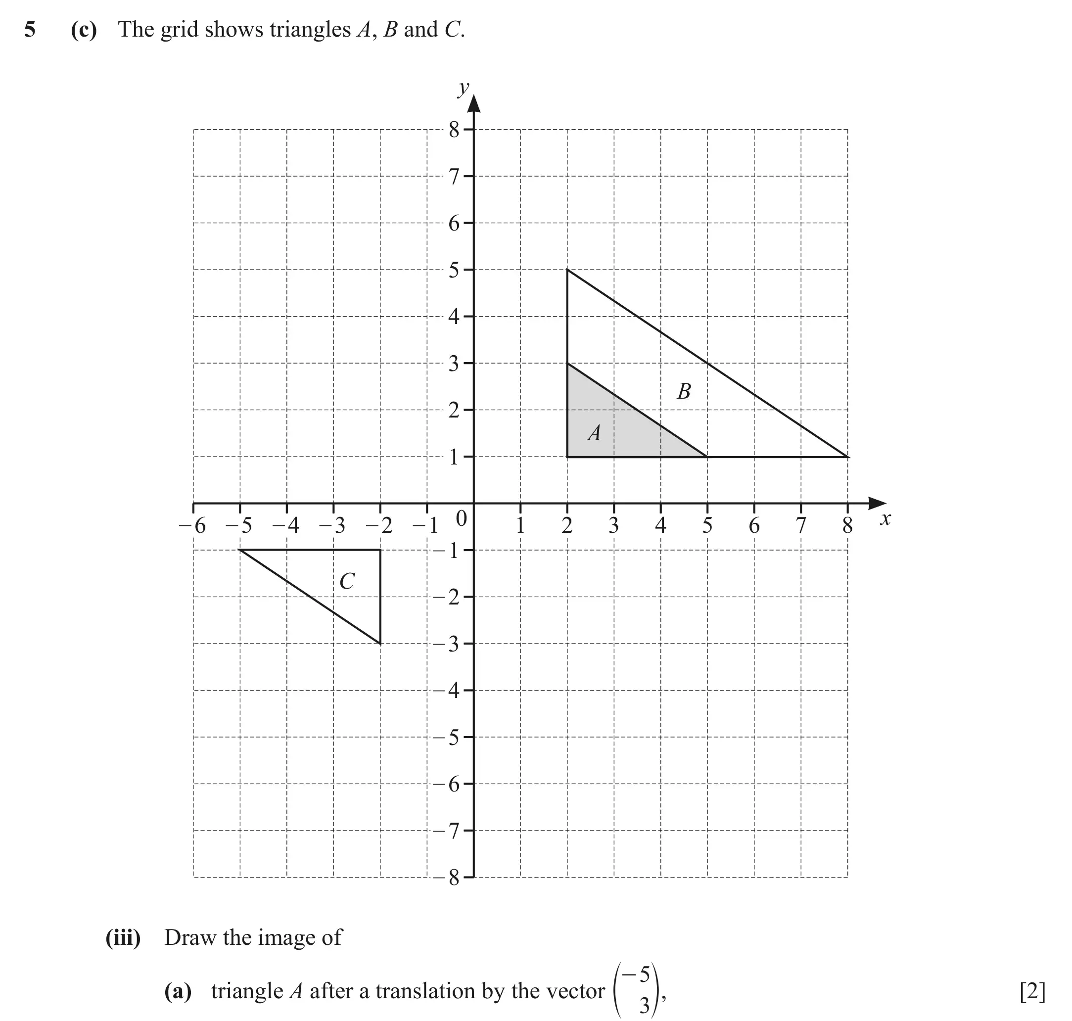 Question 5(c)(iii)(a) - Cambridge IGCSE Maths Past Papers - Core Calculator June 2022 - Paper 31