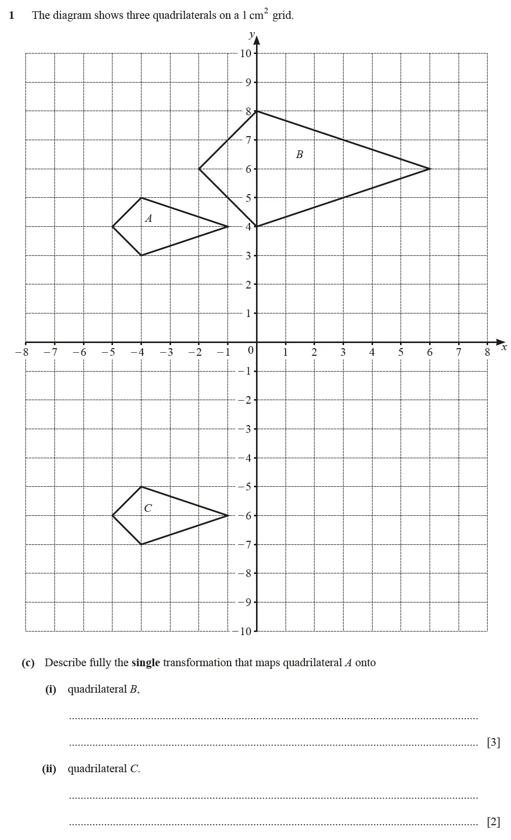 Question 01(c) - Cambridge IGCSE Maths Past Papers - Core Calculator June 2022 - Paper 33