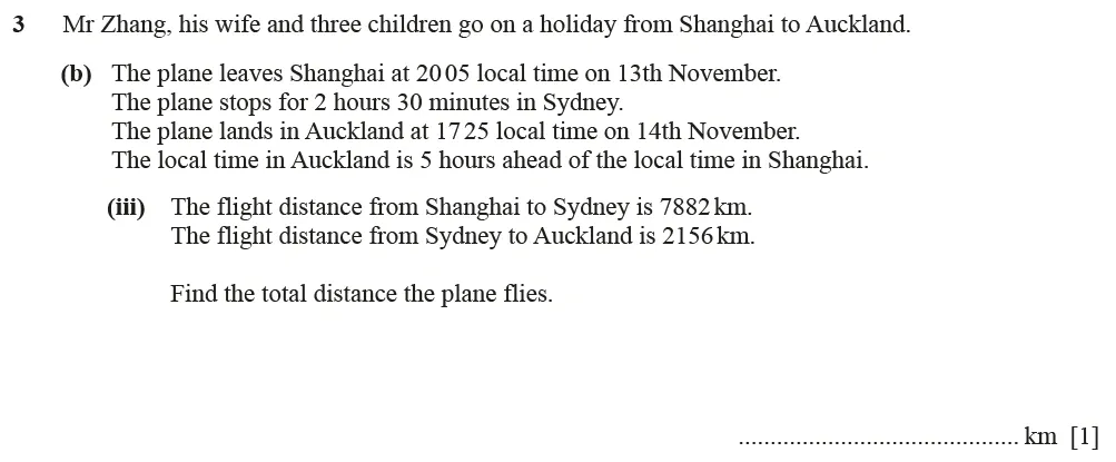 Question 03(b)(iii) - Cambridge IGCSE Maths Past Papers - Core Calculator June 2022 - Paper 33