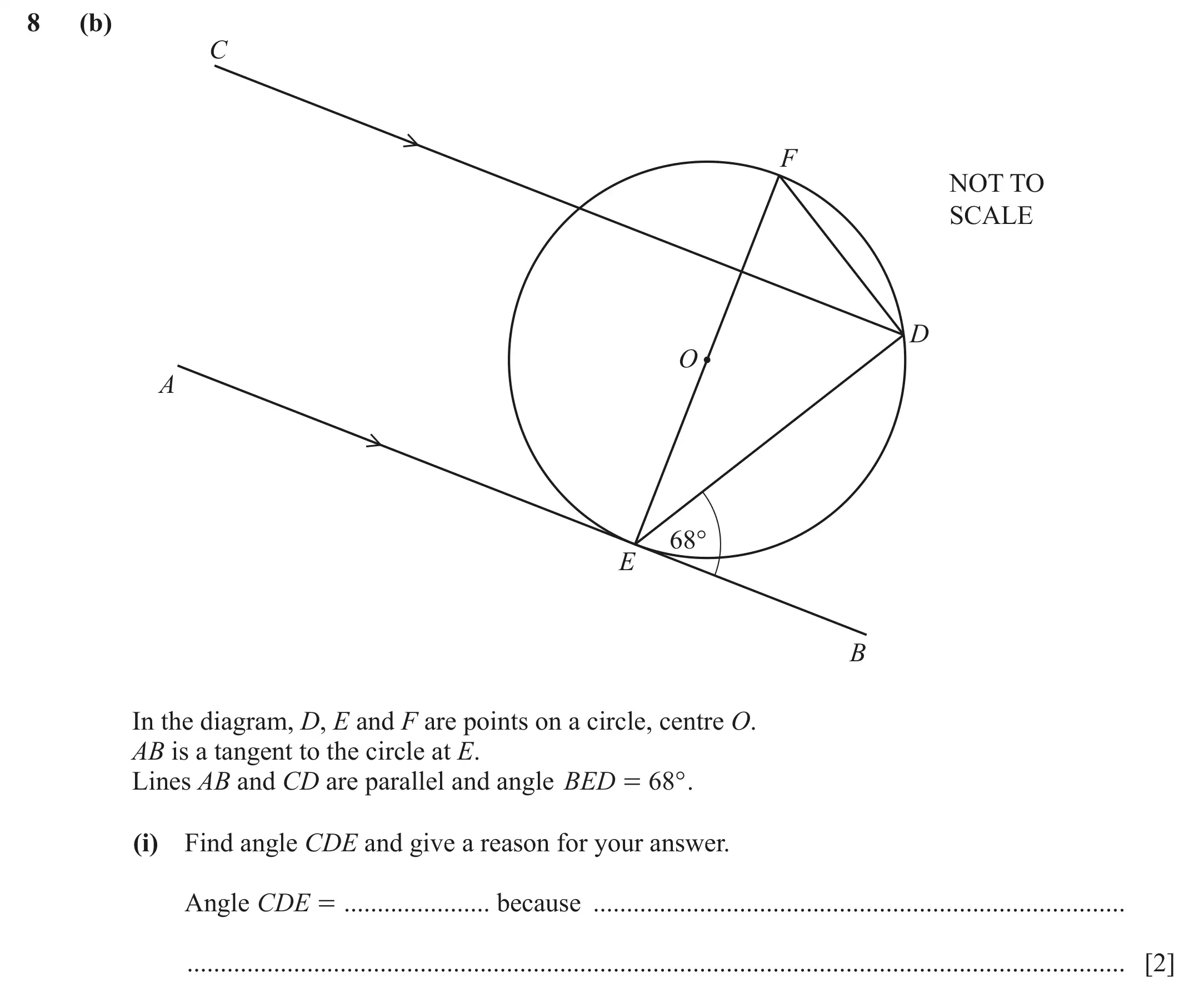 Question 8(b)(i) - Cambridge IGCSE Maths Past Papers - Core Calculator June 2022 - Paper 33