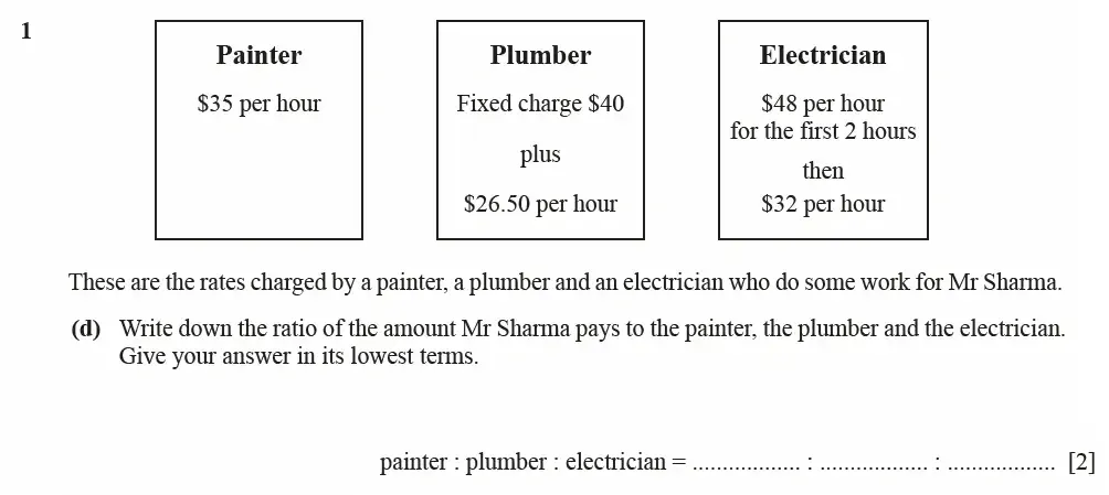 Question 01(d) - Cambridge IGCSE Maths Past Papers - Extended Calculator March 2021 - Paper 4