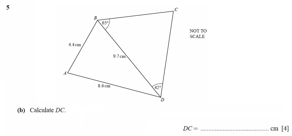Question 05(b) - Cambridge IGCSE Maths Past Papers - Extended Calculator March 2021 - Paper 4