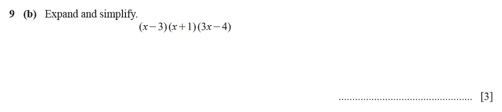 Question 09(b) - Cambridge IGCSE Maths Past Papers - Extended Calculator March 2021 - Paper 4