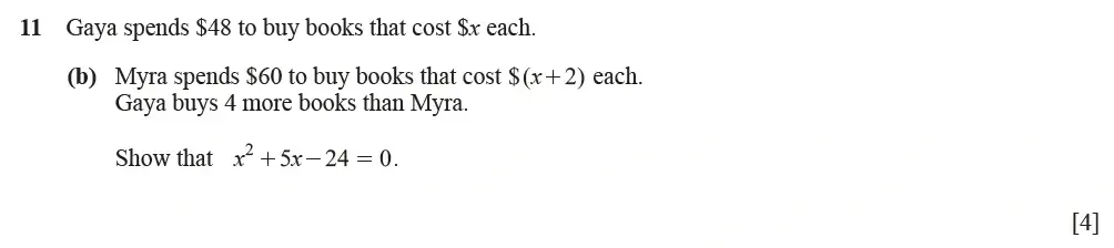 Question 11(b) - Cambridge IGCSE Maths Past Papers - Extended Calculator March 2021 - Paper 4