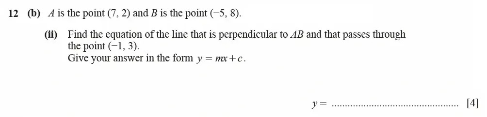 Question 12(b)(ii) - Cambridge IGCSE Maths Past Papers - Extended Calculator March 2021 - Paper 4