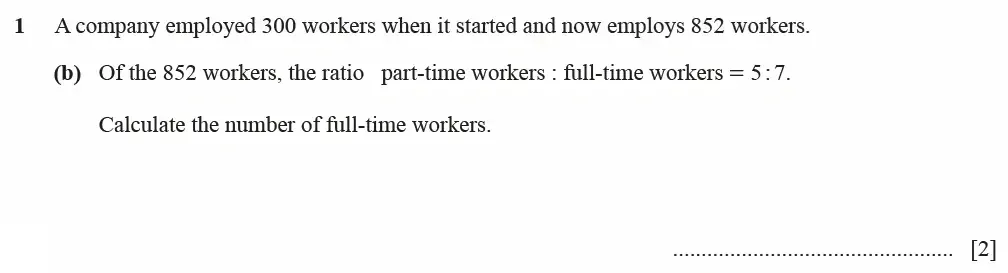 Question 01(b) - Cambridge IGCSE Maths Past Papers - Extended Calculator March 2022 - Paper 4