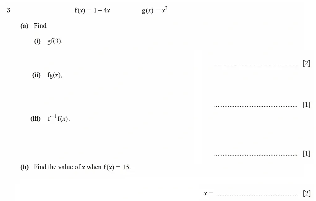 Question 03(a,b) - Cambridge IGCSE Maths Past Papers - Extended Calculator March 2022 - Paper 4