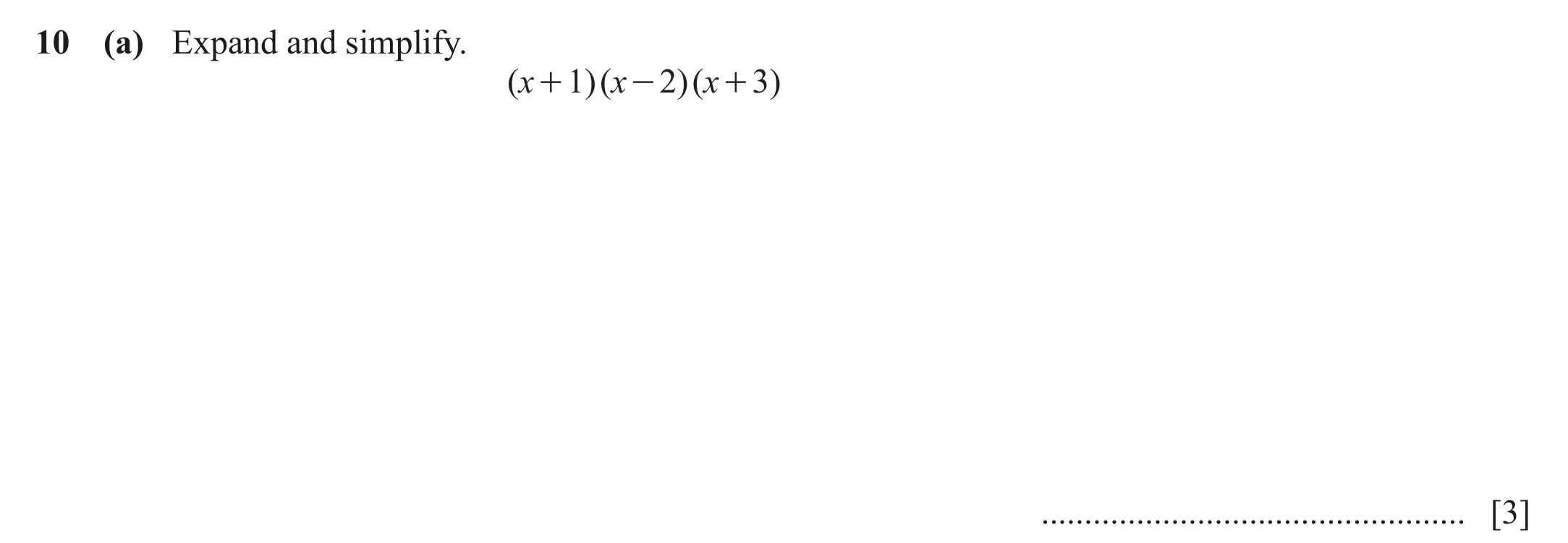 Question 10(a) - Cambridge IGCSE Maths Past Papers - Extended Calculator March 2022 - Paper 4
