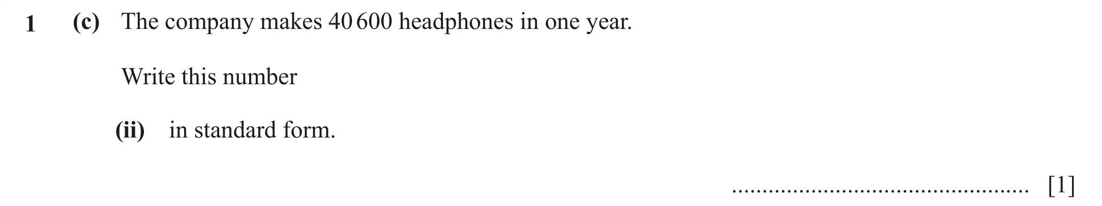 Question 1(c)(ii) - Cambridge IGCSE Maths Past Papers - Extended Calculator March 2022 - Paper 4