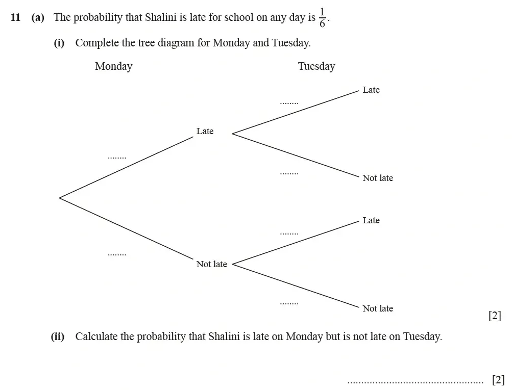 Question 10(a)(i,ii) - Cambridge IGCSE Maths Past Papers - Extended Calculator March 2022 - Paper 4
