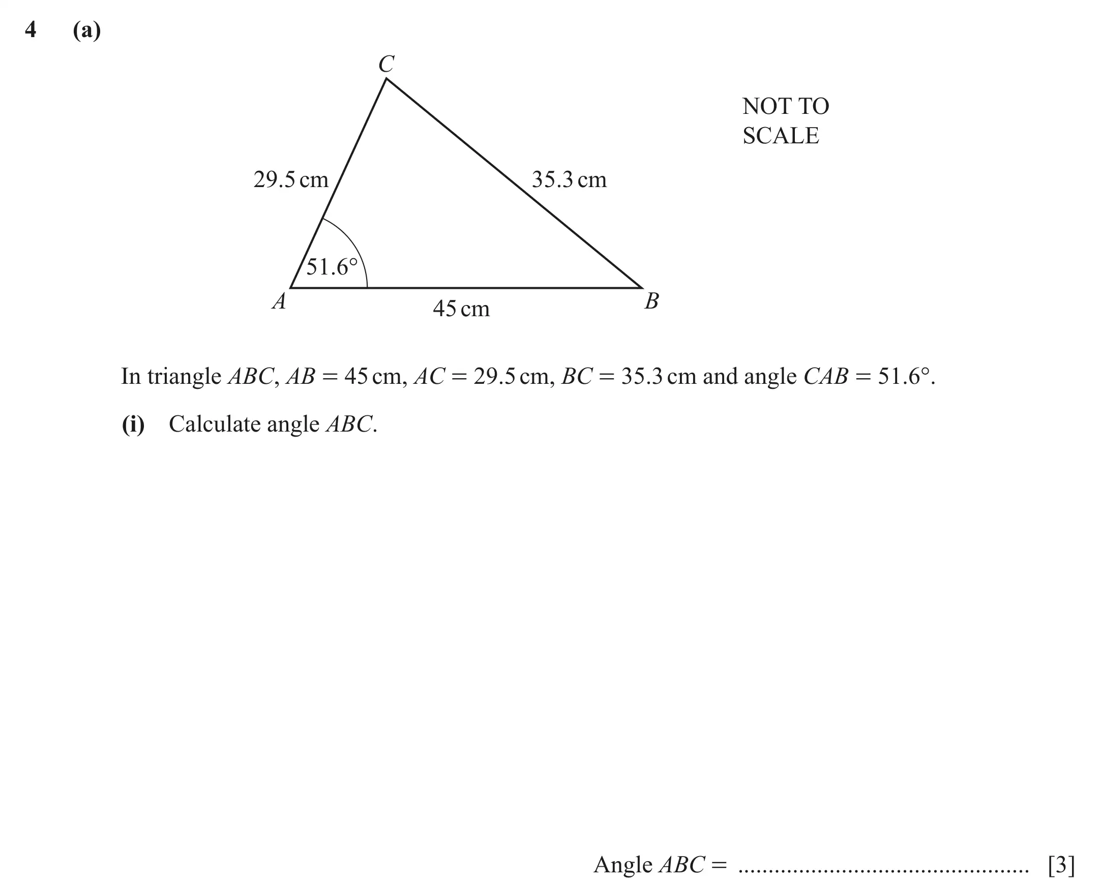 Question 4(a)(i) - Cambridge IGCSE Maths Past Papers - Extended Calculator March 2022 - Paper 4