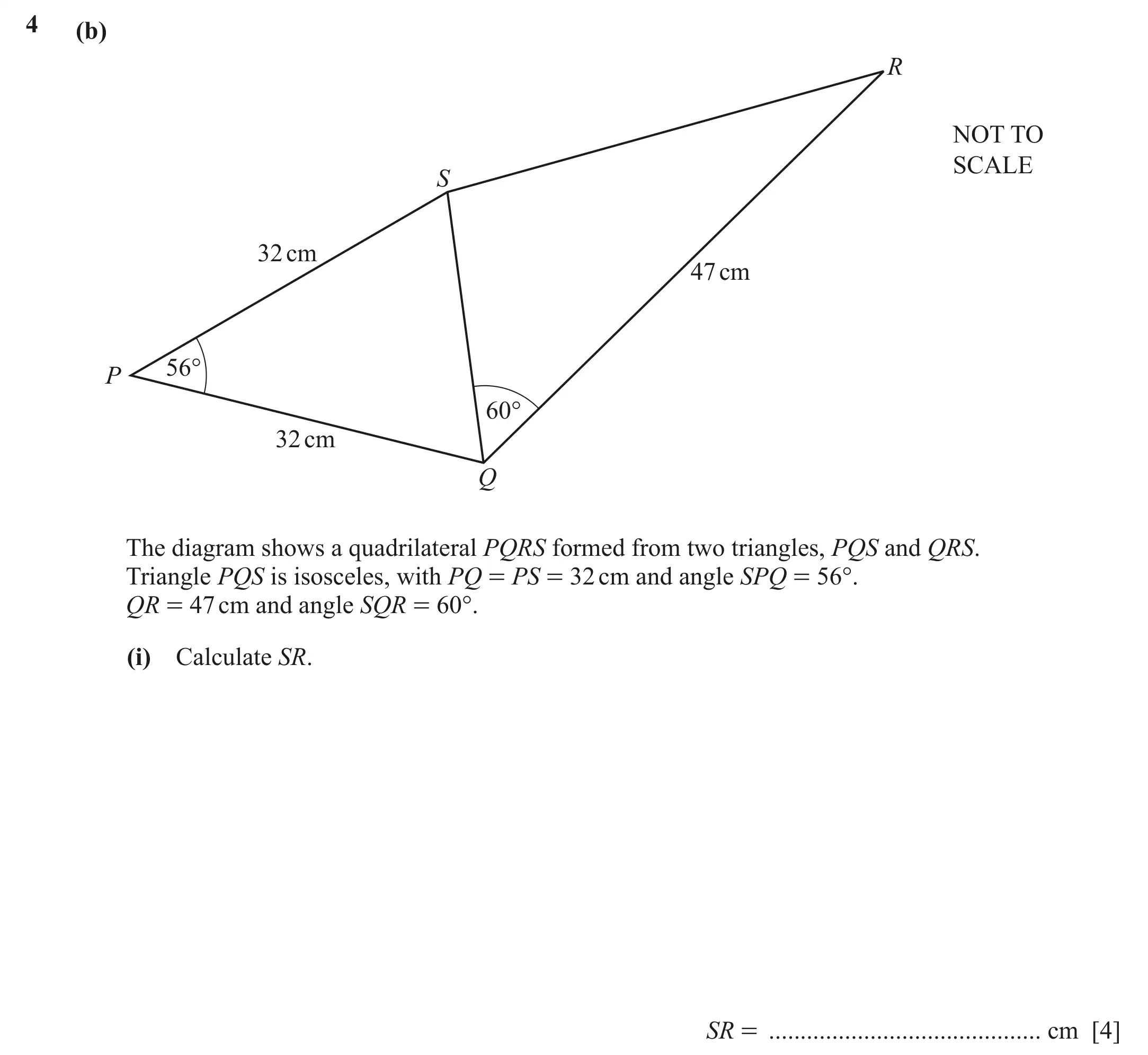 Question 4(b)(i) - Cambridge IGCSE Maths Past Papers - Extended Calculator March 2022 - Paper 4