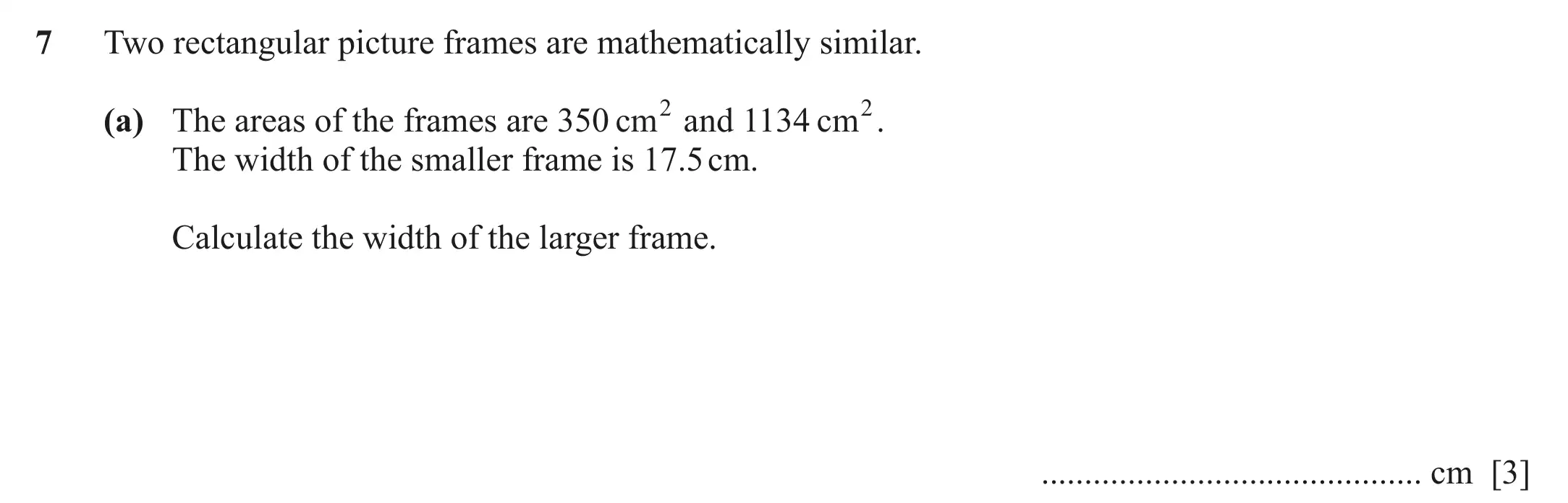 Question 7(a) - Cambridge IGCSE Maths Past Papers - Extended Calculator March 2022 - Paper 4