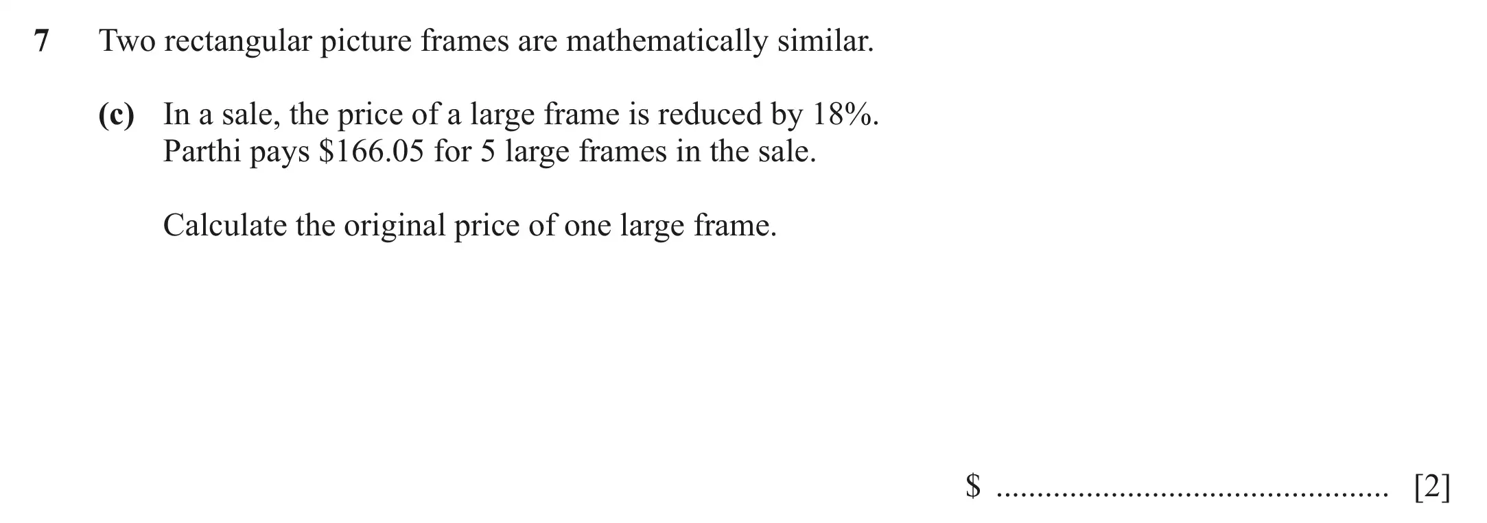 Question 7(c) - Cambridge IGCSE Maths Past Papers - Extended Calculator March 2022 - Paper 4
