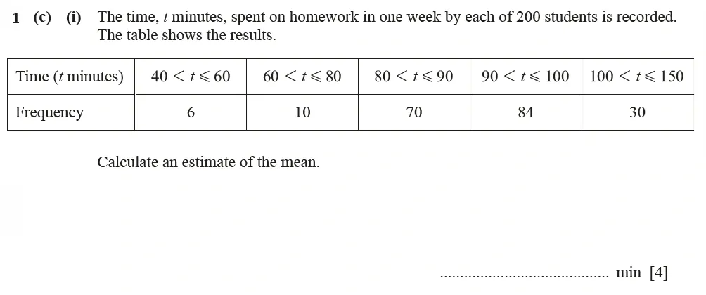 Question 01(c)(i) - Cambridge IGCSE Maths Past Papers - Extended Calculator June 2022 - Paper 41