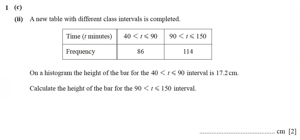 Question 01(c)(ii) - Cambridge IGCSE Maths Past Papers - Extended Calculator June 2022 - Paper 41