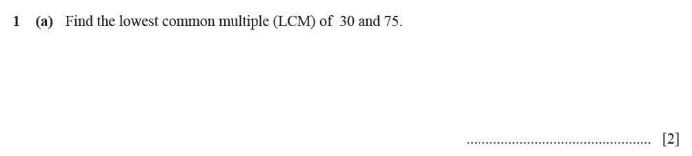 Question 01(a) - Cambridge IGCSE Maths Past Papers - Extended Calculator June 2022 - Paper 42