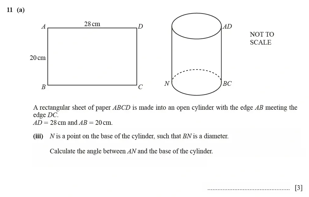 Question 11(a)(iii) - Cambridge IGCSE Maths Past Papers - Extended Calculator June 2022 - Paper 42