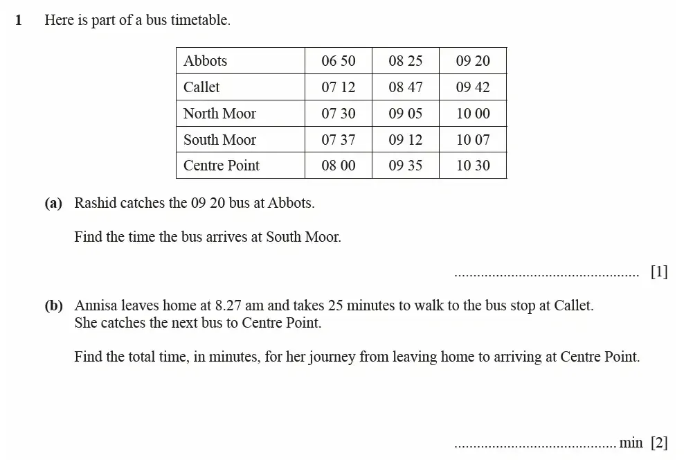 Question 01(a, b) - Cambridge IGCSE Maths Past Papers - Extended Calculator June 2022 - Paper 43