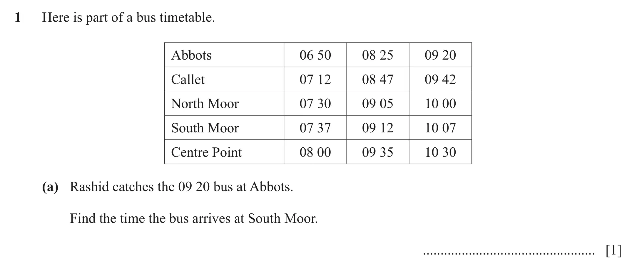 Question 1(a) - Cambridge IGCSE Maths Past Papers - Extended Calculator June 2022 - Paper 43
