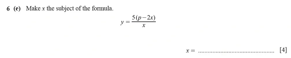 Question 06(e) - Cambridge IGCSE Maths Past Papers - Extended Calculator June 2022 - Paper 43