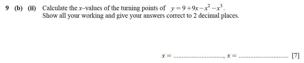 Question 09(b)(ii) - Cambridge IGCSE Maths Past Papers - Extended Calculator June 2022 - Paper 43
