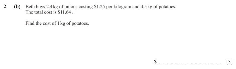 Question 2(b) - Cambridge IGCSE Maths Past Papers - Core Calculator - Paper 3 - TZ3 June 2024