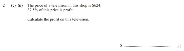 Question 2(c)(ii) - Cambridge IGCSE Maths Past Papers - Core Calculator - Paper 3 - TZ3 June 2024