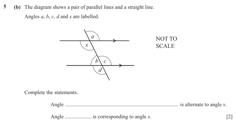 Question 5(b) - Cambridge IGCSE Maths Past Papers - Core Calculator - Paper 3 - TZ3 June 2024