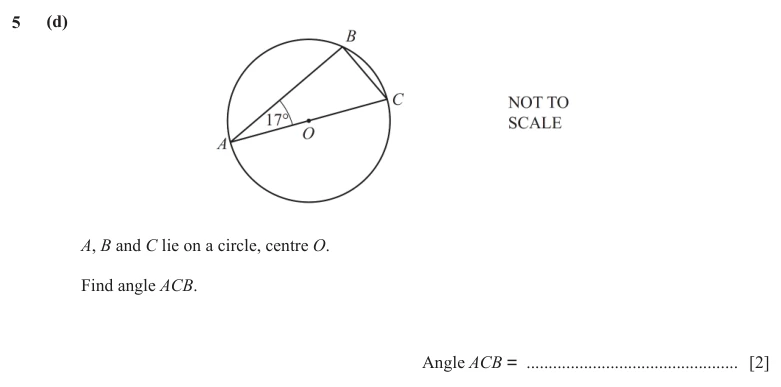 Question 5(d) - Cambridge IGCSE Maths Past Papers - Core Calculator - Paper 3 - TZ3 June 2024